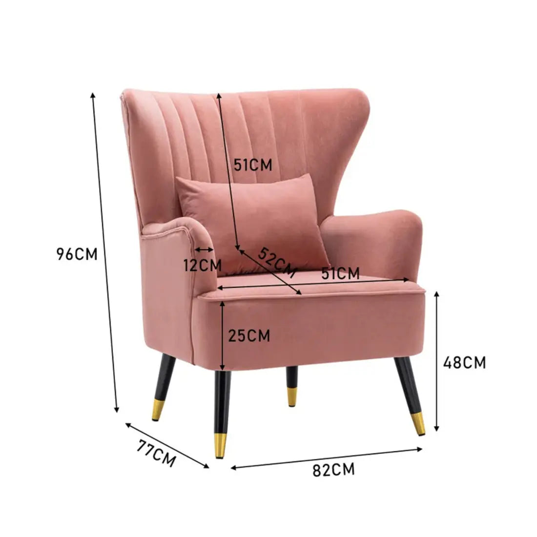 Azriela Accent Lounge Chair – Pink