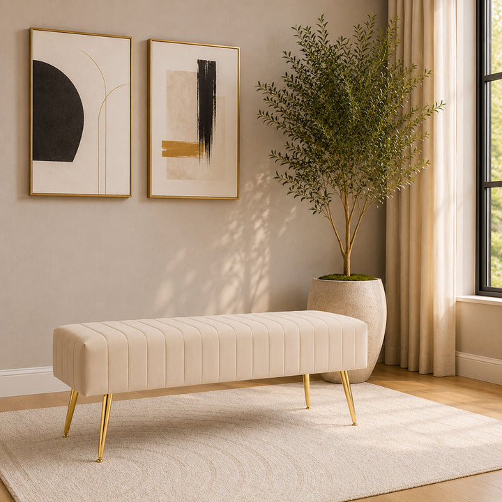 Doe Buck rule bench|Beige