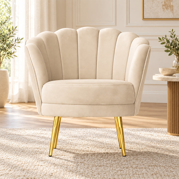 Shell Motif Accent Chair