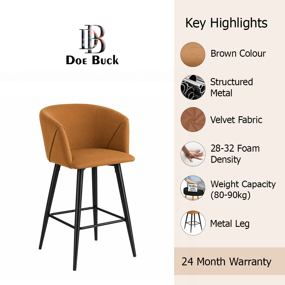 Doe Buck Clea Barstool|Brown