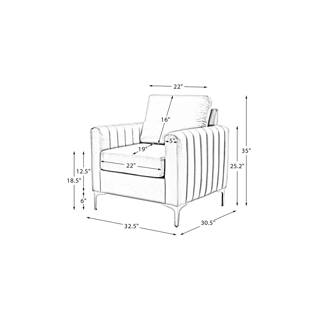 Rafeal Lounge Chair - Grey