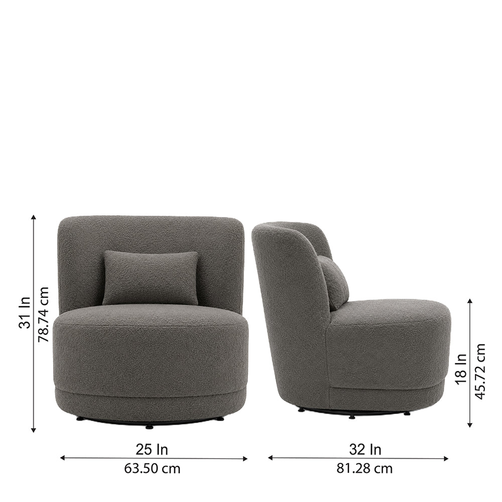 Doe Buck Schillar Lounge Chair|Grey