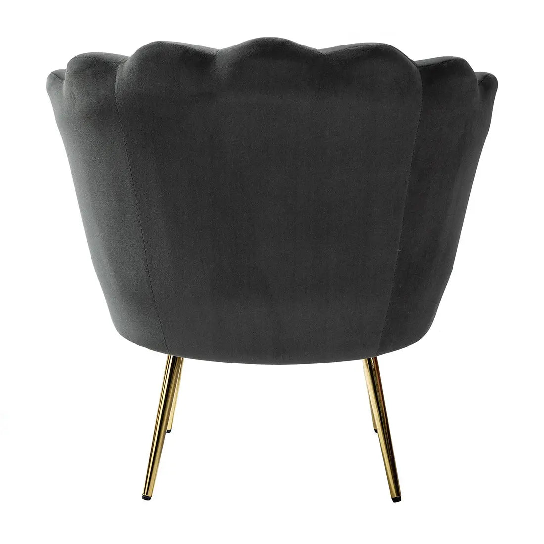 Shell Motif Accent Chair – Grey