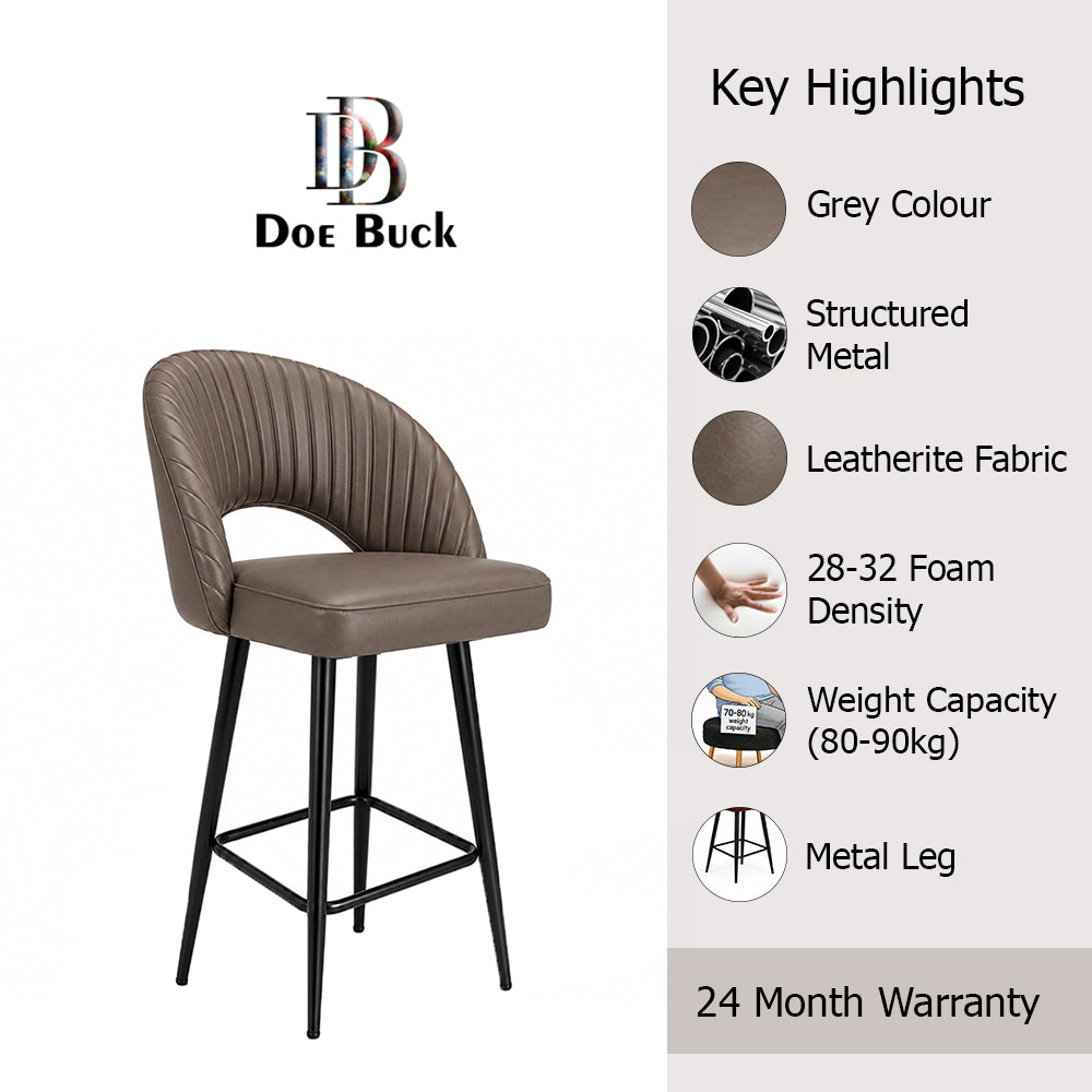 Doe Buck Elmore Bar Stool|Grey