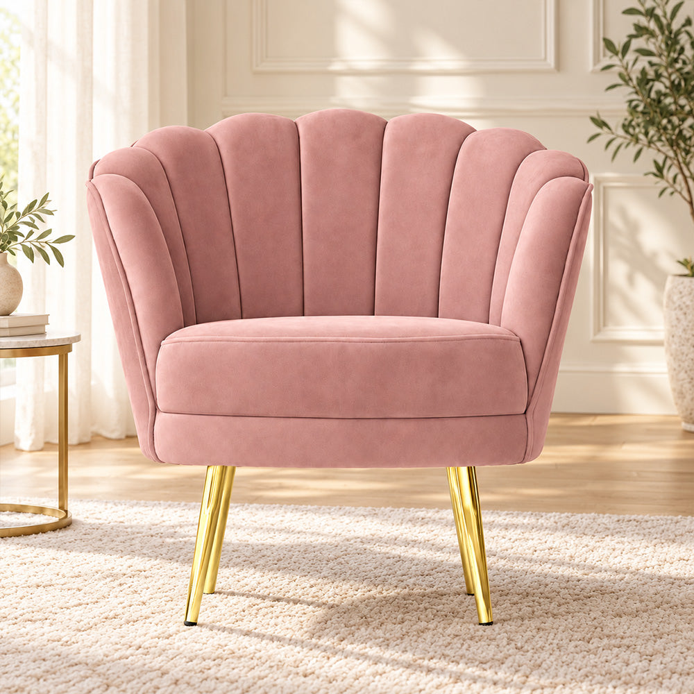 Shell Motif Accent Chair