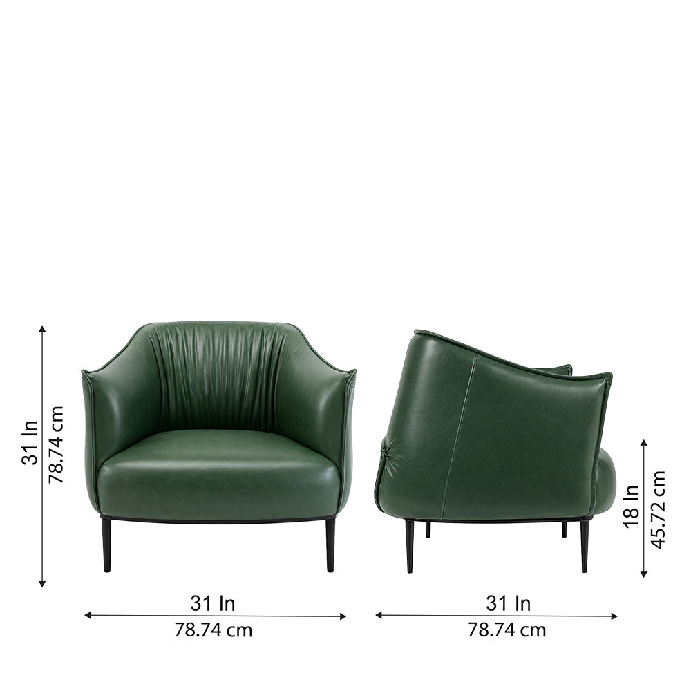 Almeda Lounge Chair| Green