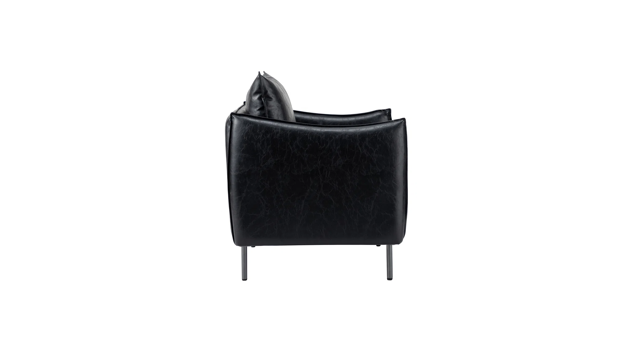 Lucas Accent Chair Black | Mid Century Accent Chair Matte Black