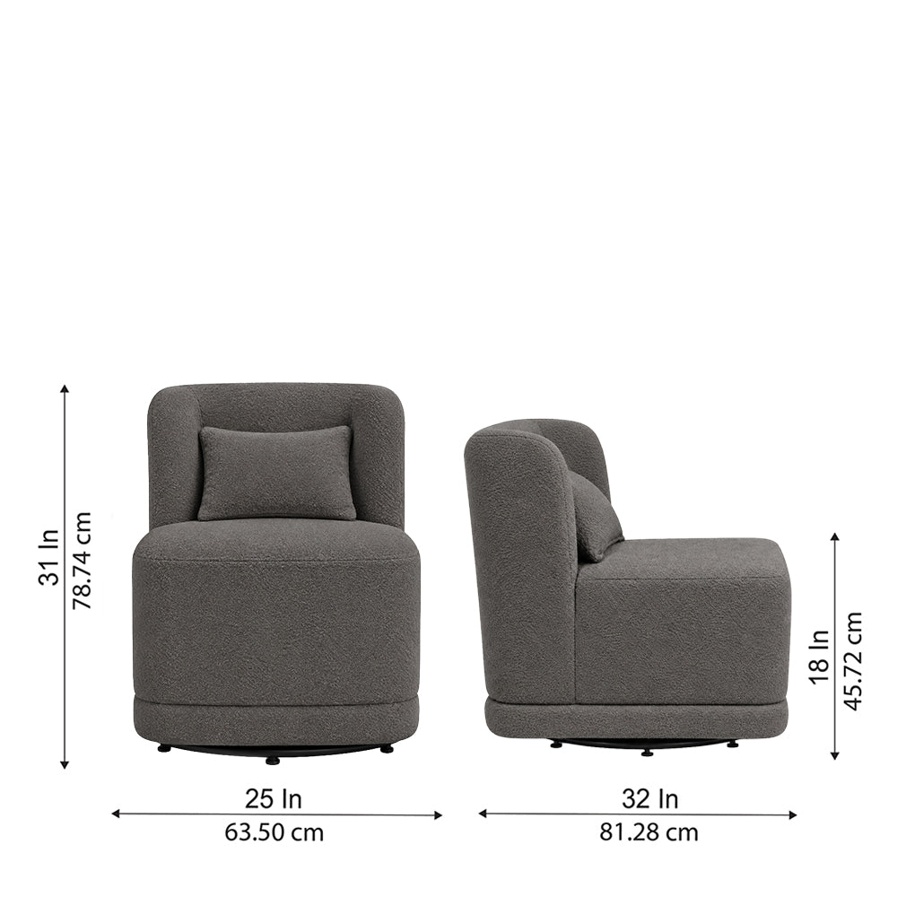 Doe Buck Schillar Lounge Chair | Grey