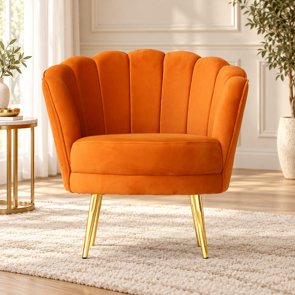 Shell Motif Accent Chair