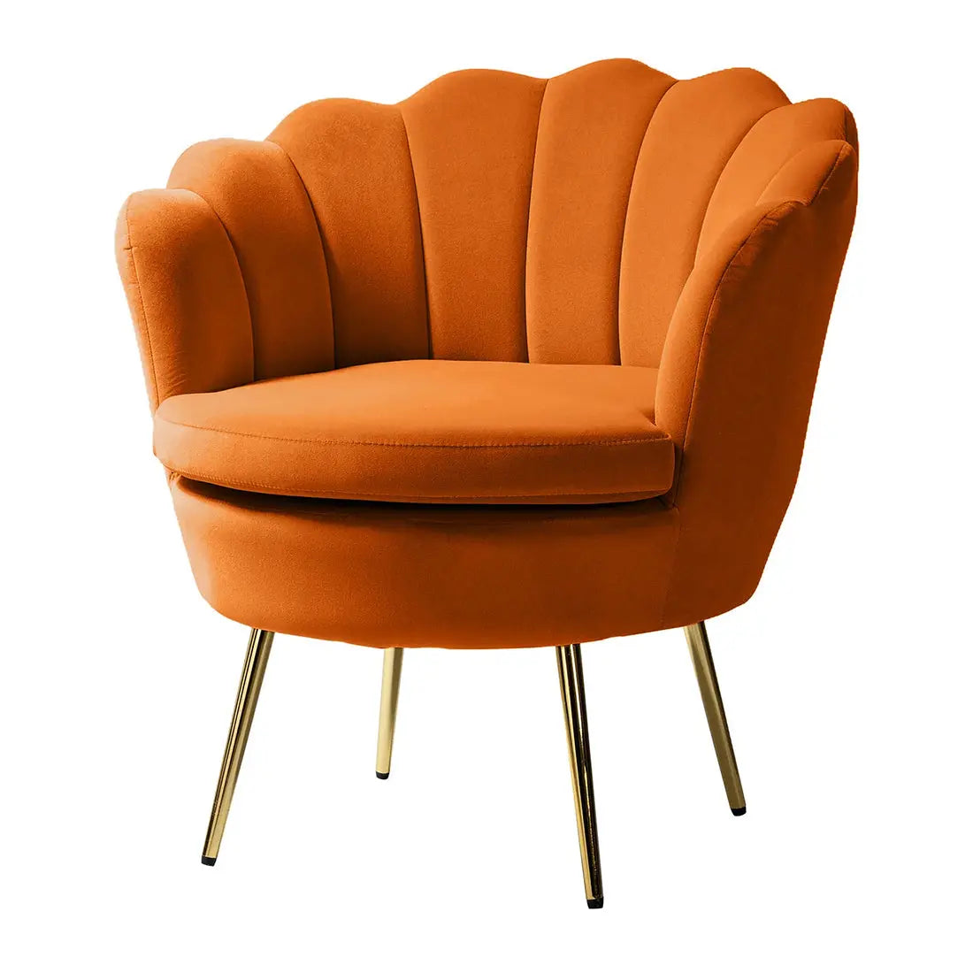 Shell Motif Accent Chair – Orange