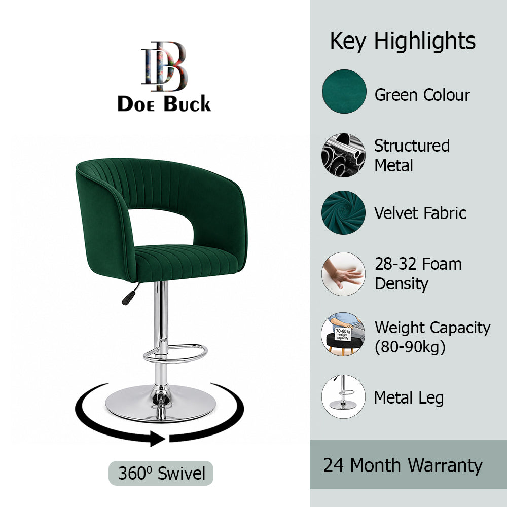 Doe Buck Dee Swiel Bar Stool|Green