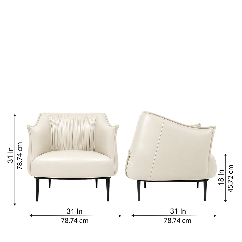 Almeda Lounge Chair| Off-White