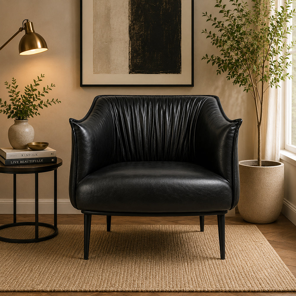 Almeda Lounge Chair| Black