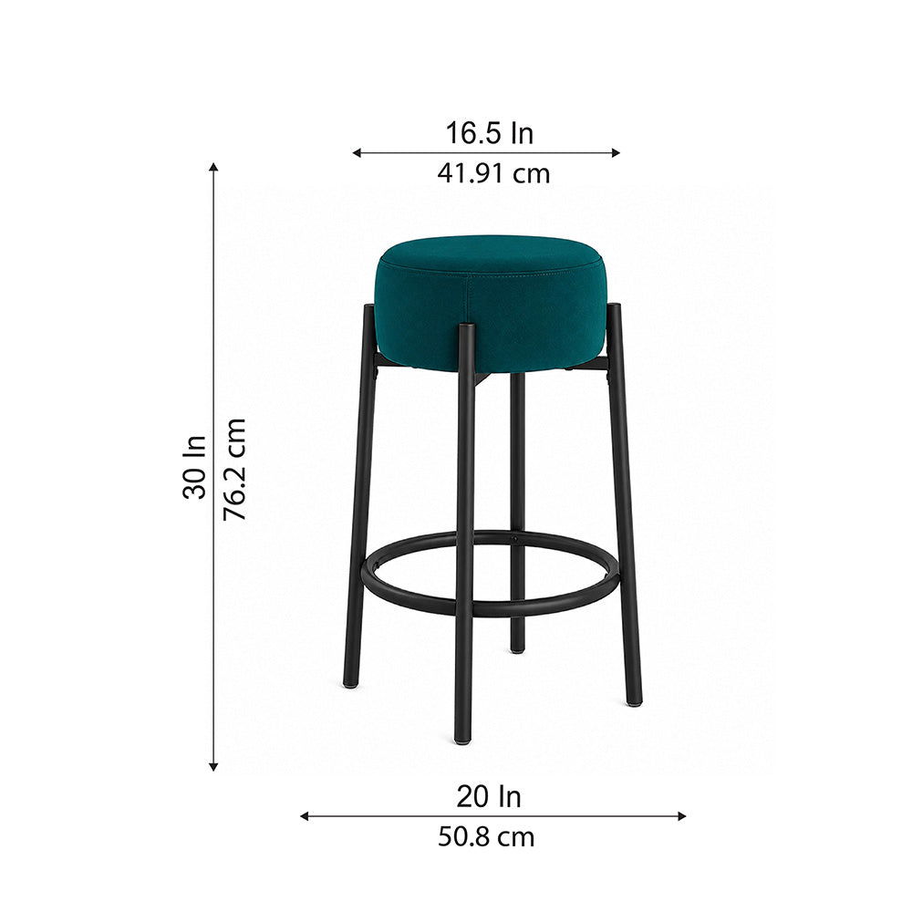 Doe Buck Barford Bar Stool|Teal