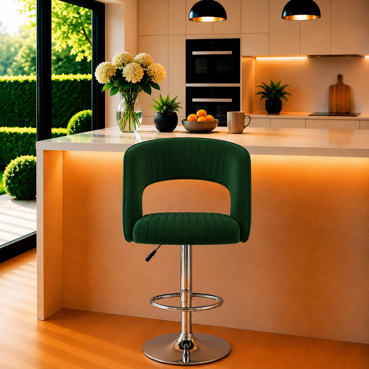 Doe Buck Dee Swiel Bar Stool|Green
