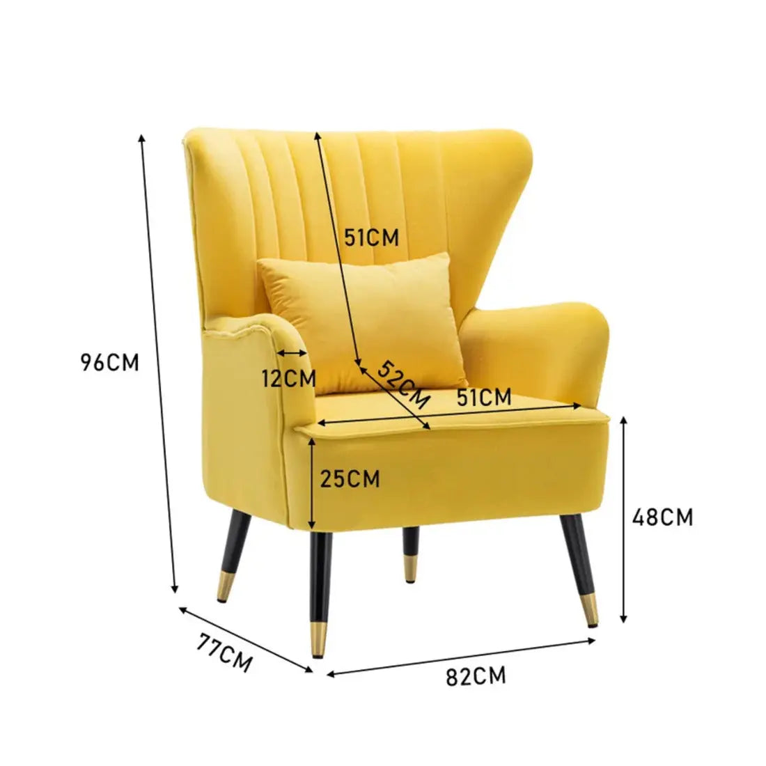 Azriela Accent Lounge Chair – Yellow