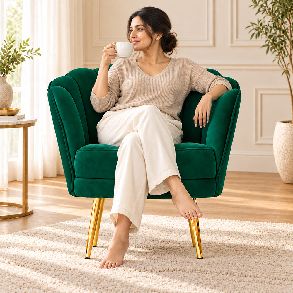 Shell Motif Accent Chair