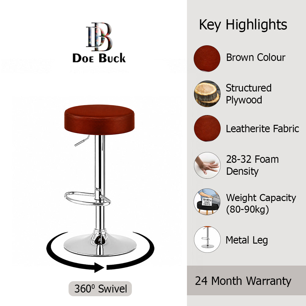 Doe Buck linon Barstool|Brown