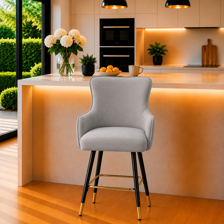 Doe Buck Nolen Barstool|Grey