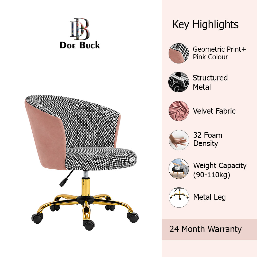 paolo Office Chair| Pink