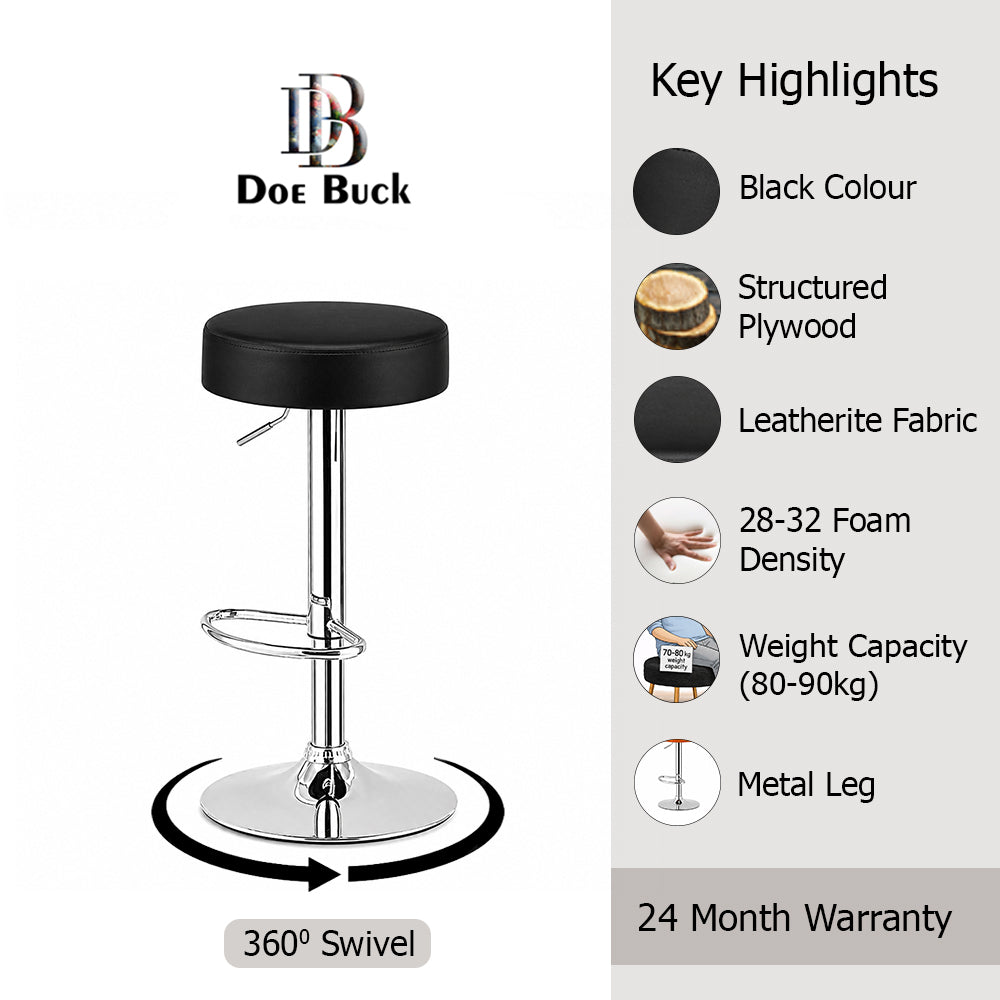 Doe Buck linon Barstool|Black