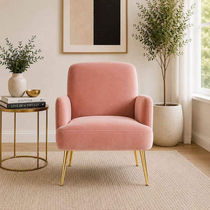 Esme Accent Chair|Pink