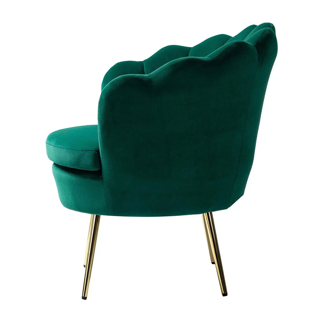 Shell Motif Accent Chair – Green