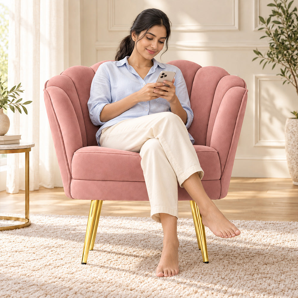 Shell Motif Accent Chair