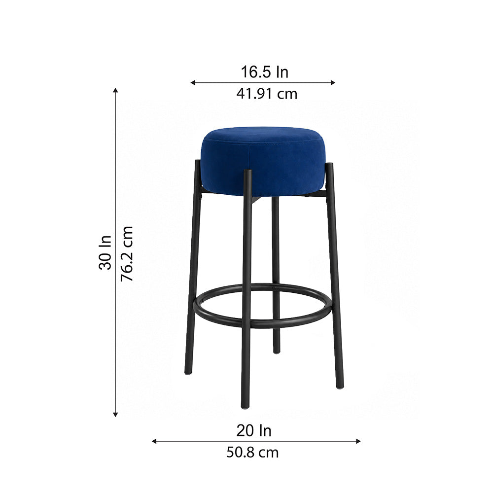 Doe Buck Barford Bar Stool|Blue