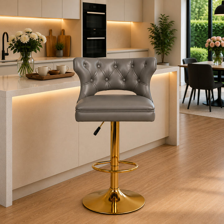 Doe Buck Verona Barstool|Grey