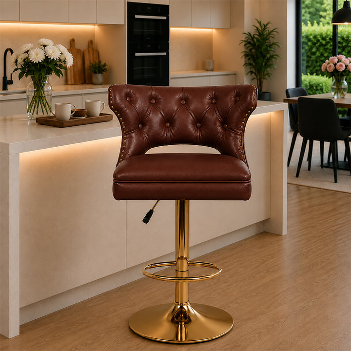 Doe Buck Verona Barstool|Brown