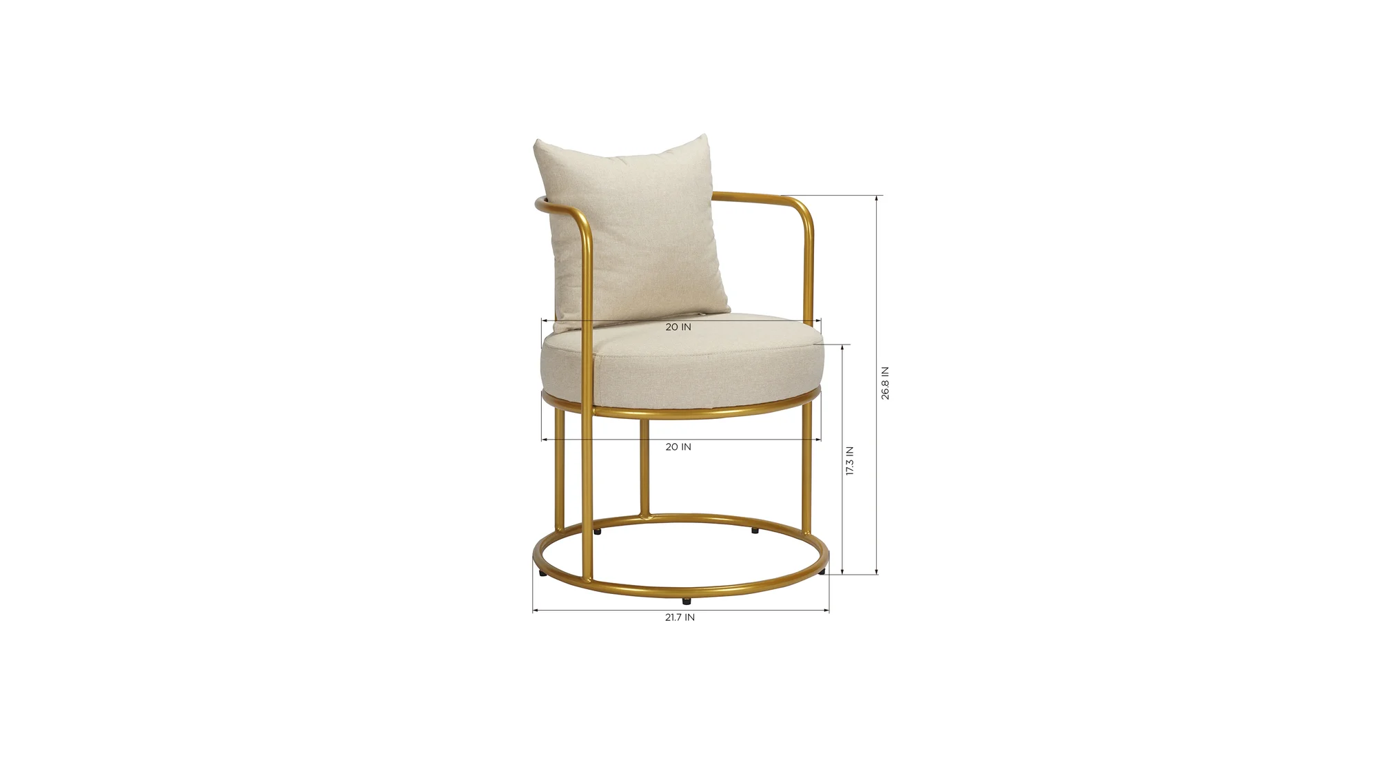 Allex Chair Beige | Minimalist Side Chair Warm Beige
