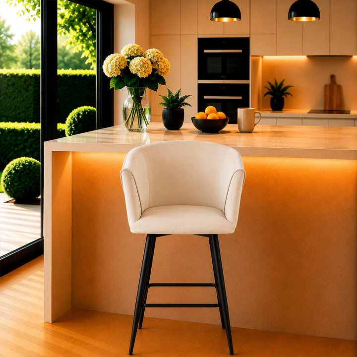 Doe Buck Clea Barstool|Beige