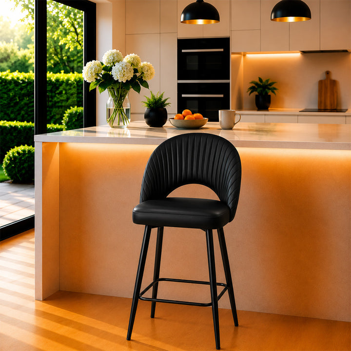 Doe Buck Elmore Bar Stool|Black