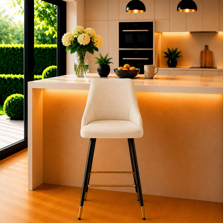 Doe Buck Davan Barstool|Beige