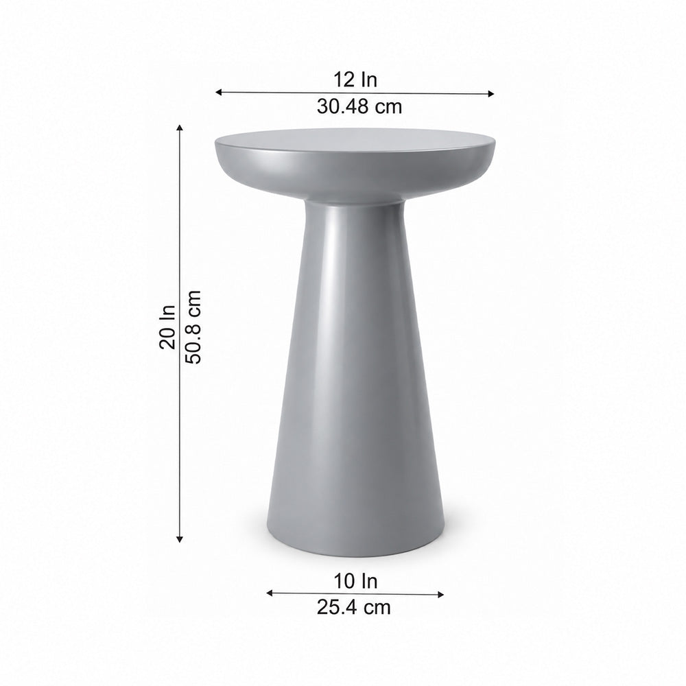 Modern Metal Round Pedestal Side Table