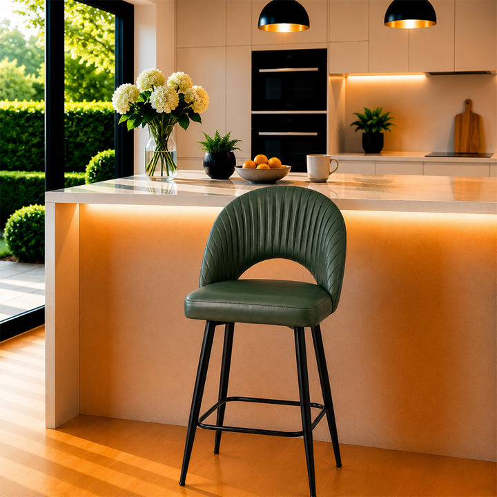 Doe Buck Elmore Bar Stool|Green