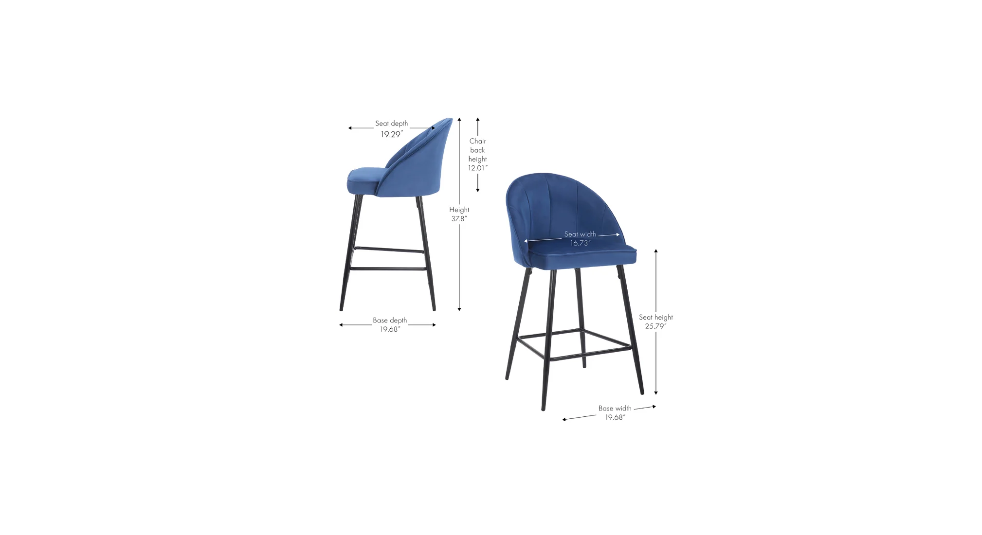 Hindmen Counter Stool - Blue