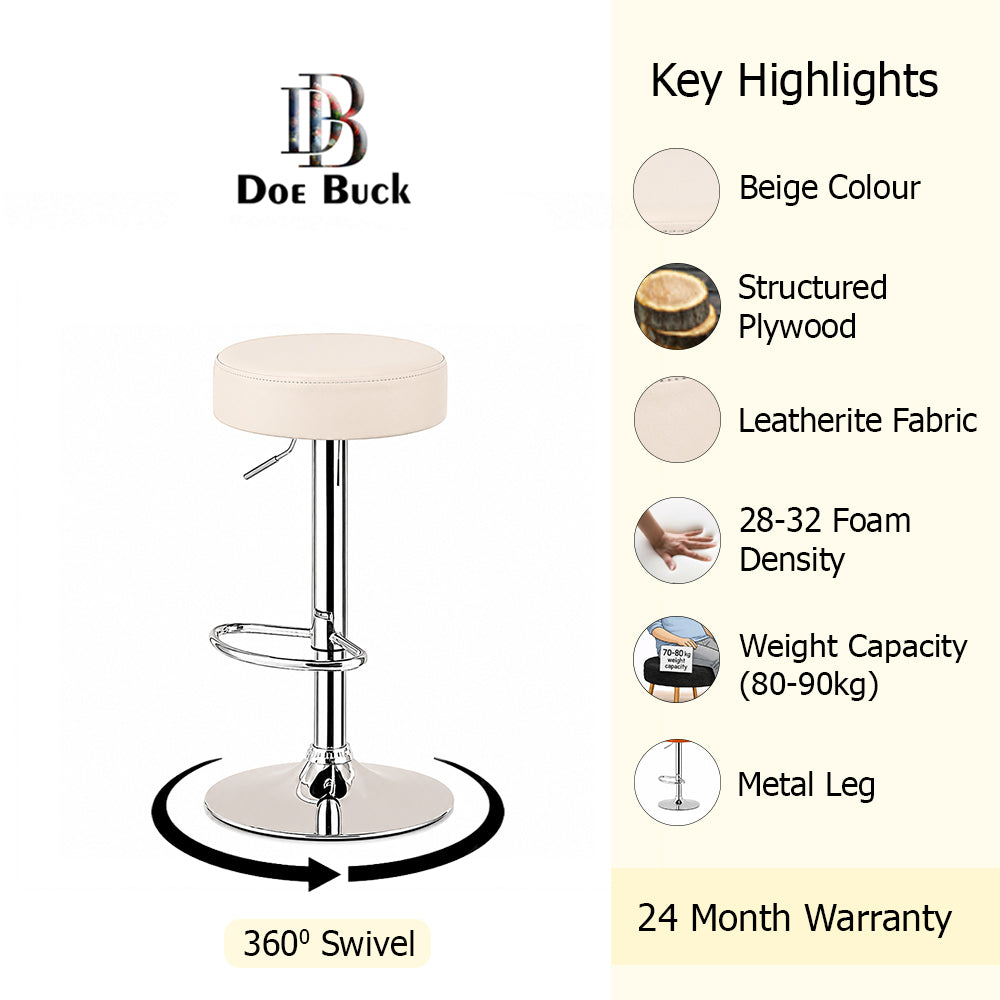 Doe Buck linon Barstool|Beige