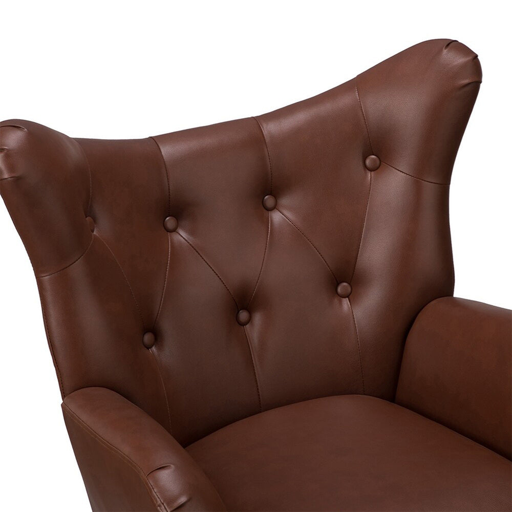 Hedley Accent Chair Brown | Classic Armchair Brown