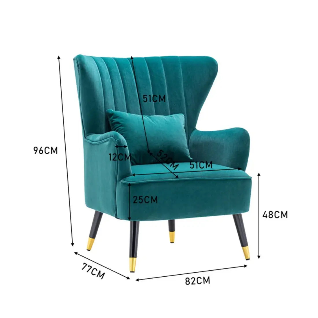 Azriela Accent Lounge Chair – Teal