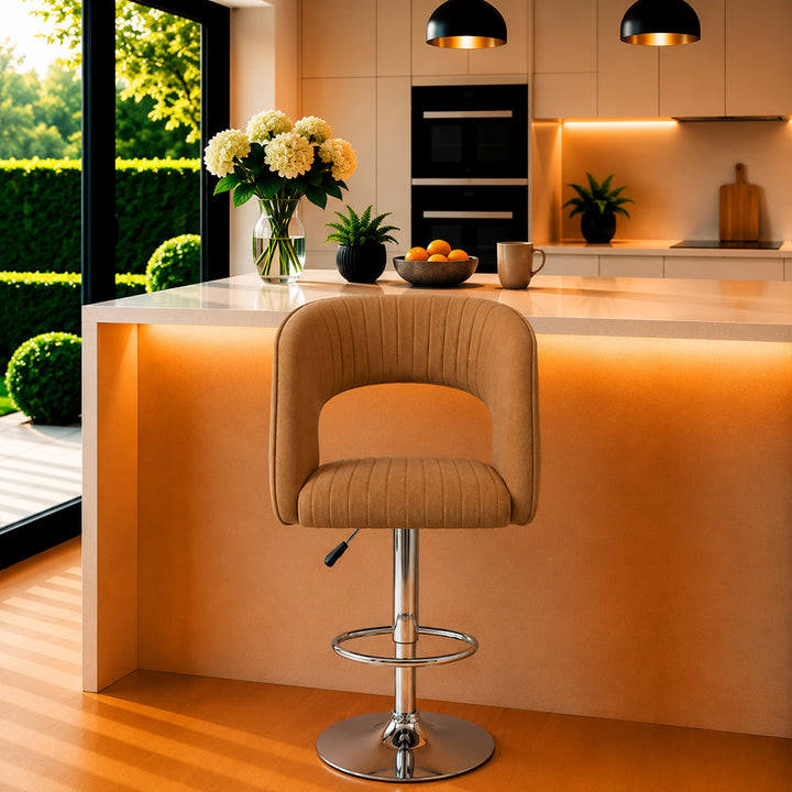 Doe Buck Dee Swiel Bar Stool|Brown
