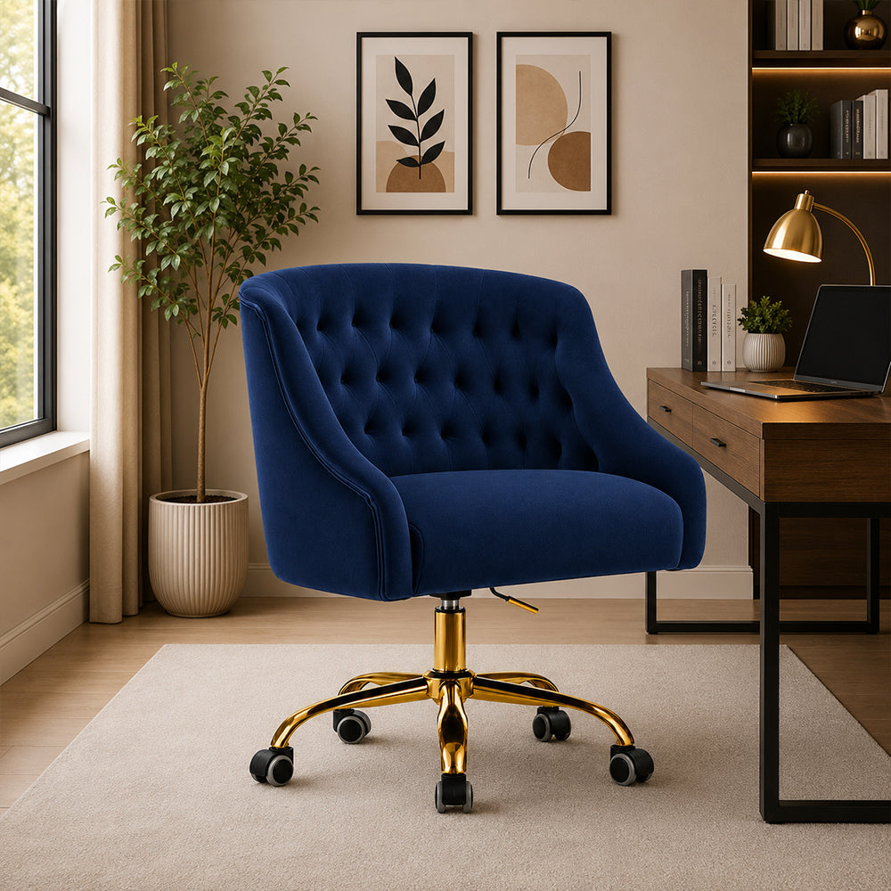 Clemence Office Chair |Blue