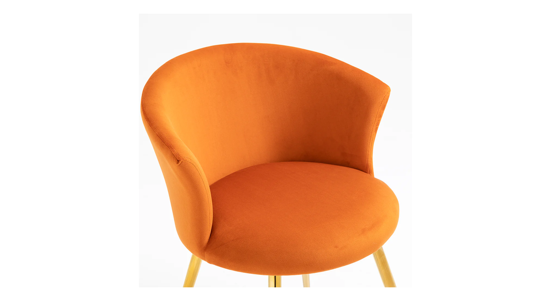 Marwood Accent Chair Orange | Modern Wooden Accent Chair Burnt Orange