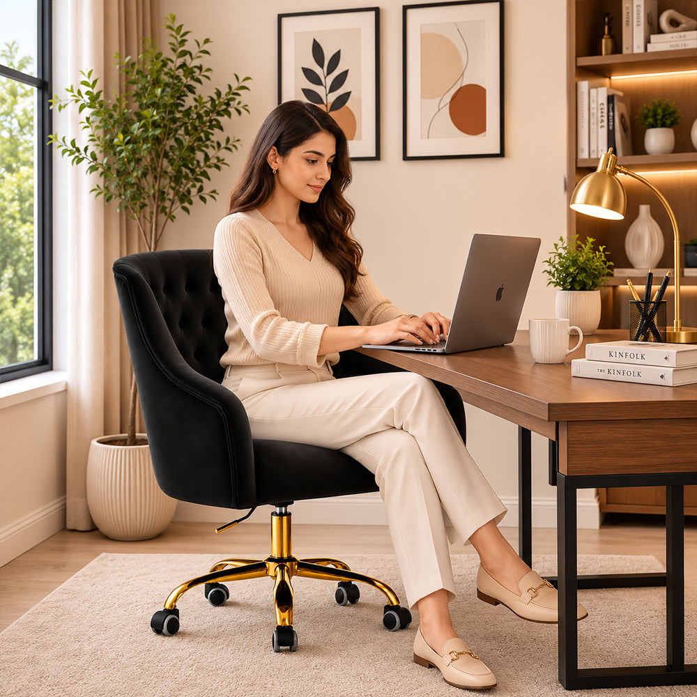 Clemence Office Chair |Black