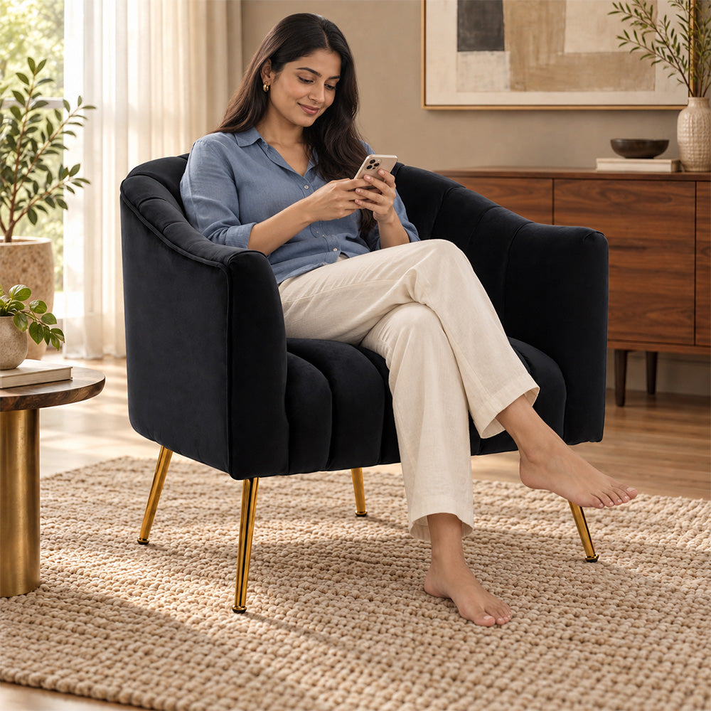 Jella Velvet Accent Chair