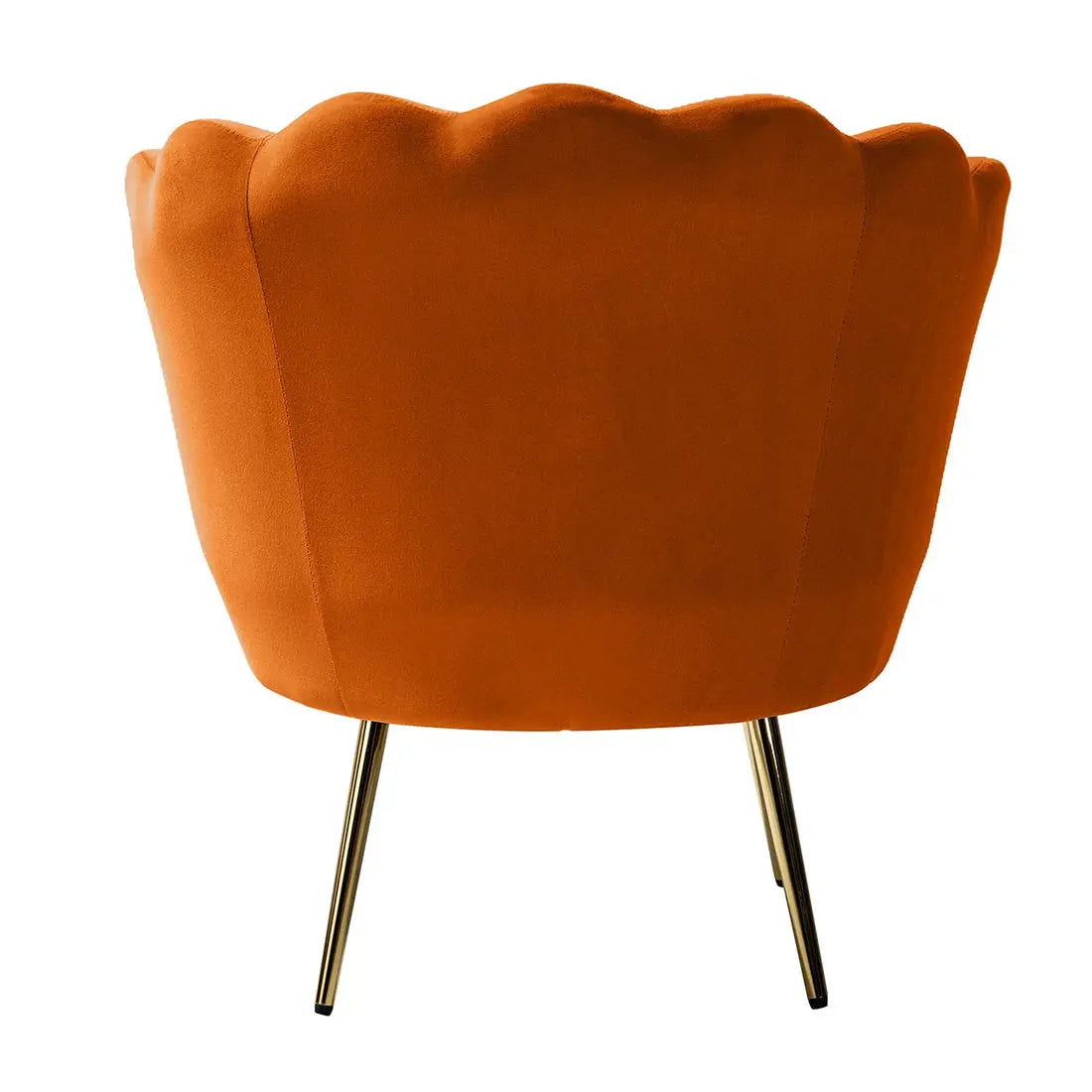 Shell Motif Accent Chair – Orange