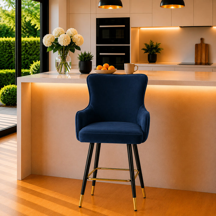 Doe Buck Nolen Barstool|Blue