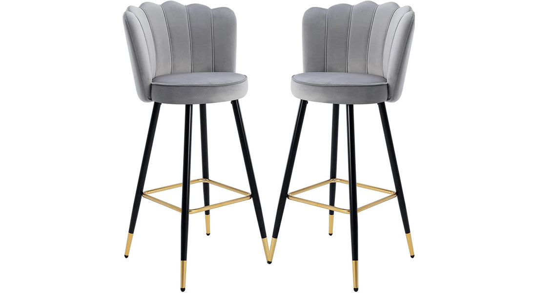 Flower Counter Stool - Grey