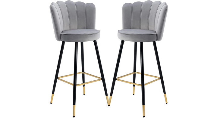 Flower Counter Stool - Grey